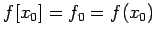 $f[x_0]= f_0 = f(x_0)$