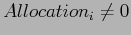 $ Allocation_i \neq 0$